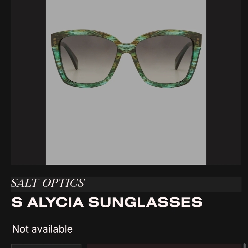 S Alycia Green Sunglasses